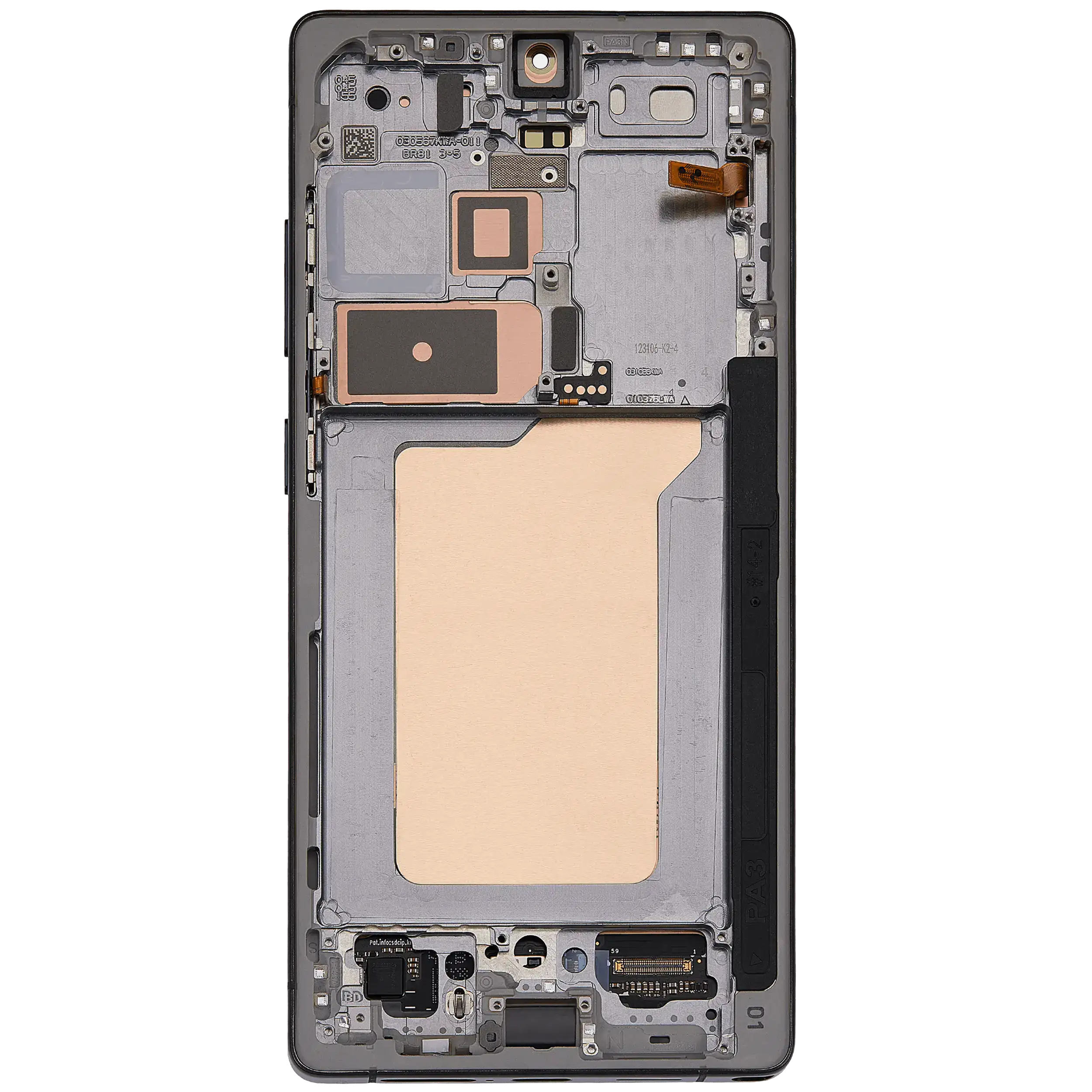OLED Display mit Rahmen für Samsung Galaxy S25 Ultra 5G (US & International) (Aftermarket Plus) (120Hz) (Titanium Jet Black) – Bild 4