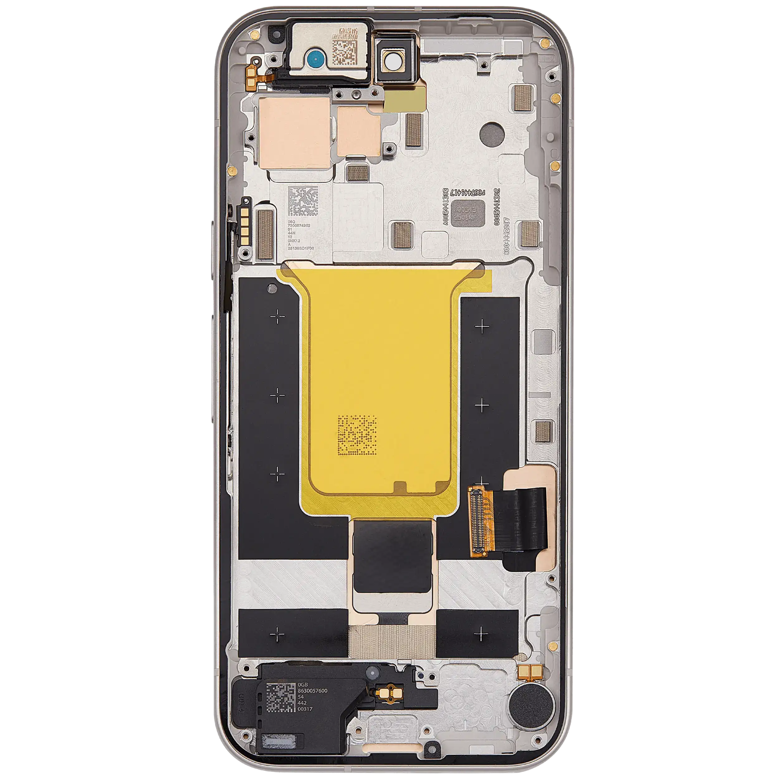 OLED Display mit Rahmen kompatibel (mit Fingerprint Sensor) für Google Pixel 9A (professionell aufgearbeitet) (Porcelain) – Bild 4
