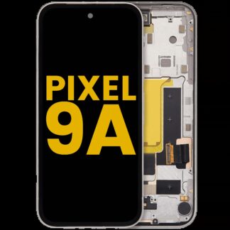 OLED Display mit Rahmen kompatibel (mit Fingerprint Sensor) für Google Pixel 9A (professionell aufgearbeitet) (Porcelain)