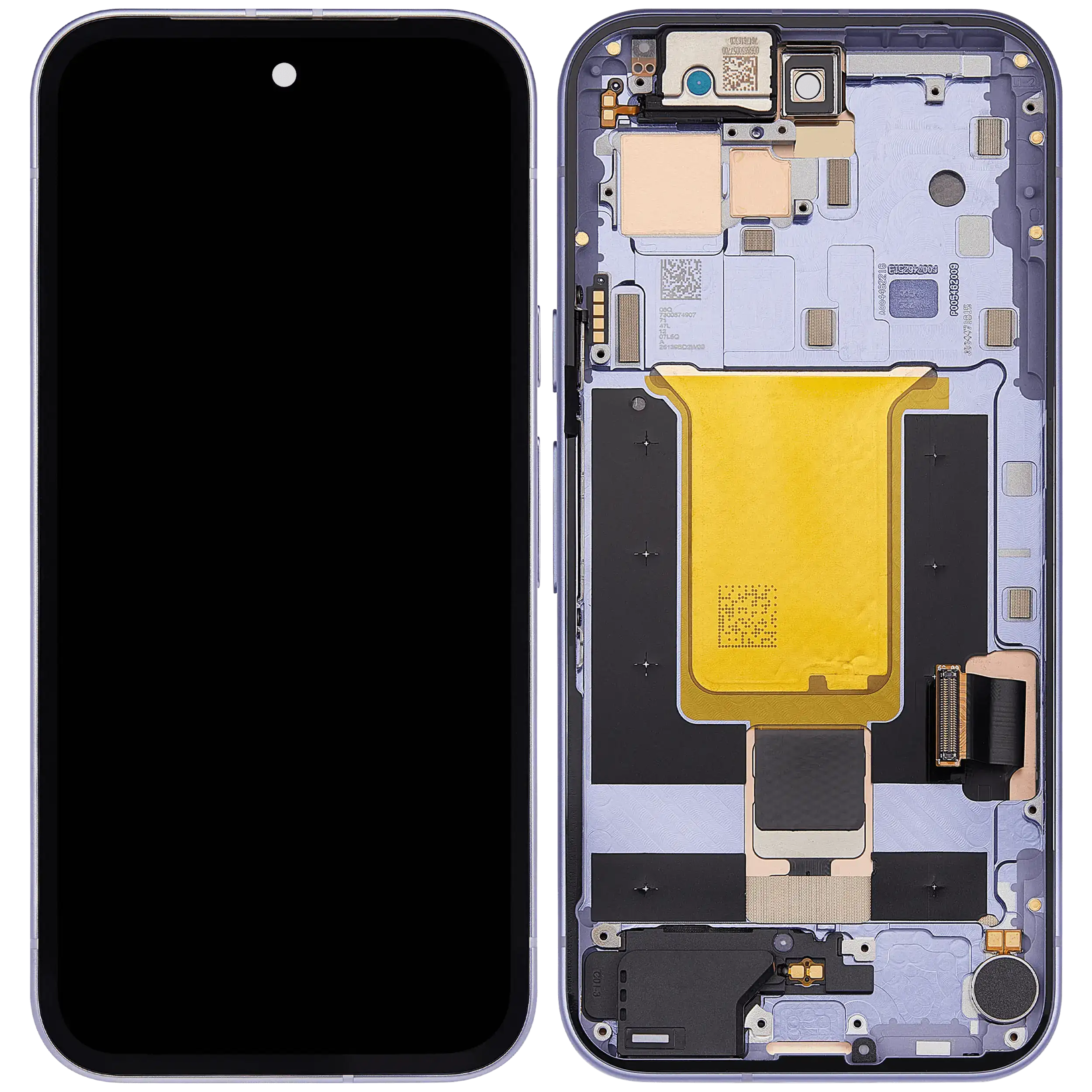 OLED Display mit Rahmen kompatibel (mit Fingerprint Sensor) für Google Pixel 9A (professionell aufgearbeitet) (Iris) – Bild 2