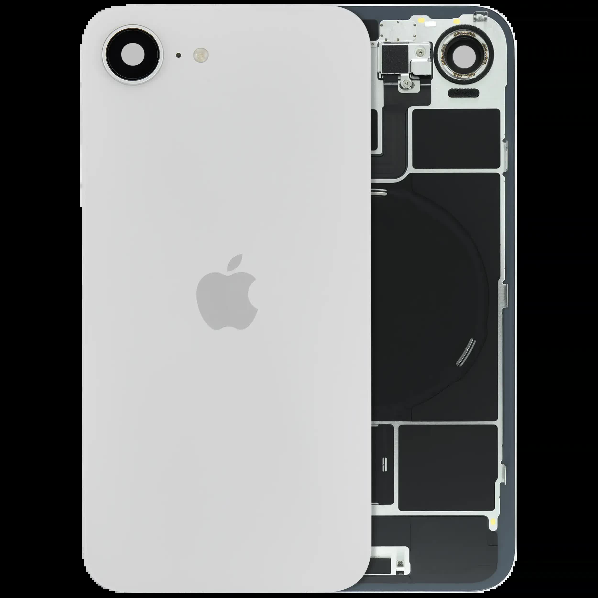 Rückglas mit MagSafe Magnet & NFC & Taschenlampen-Flexkabel für iPhone 17e (Original) (White (Weiß))