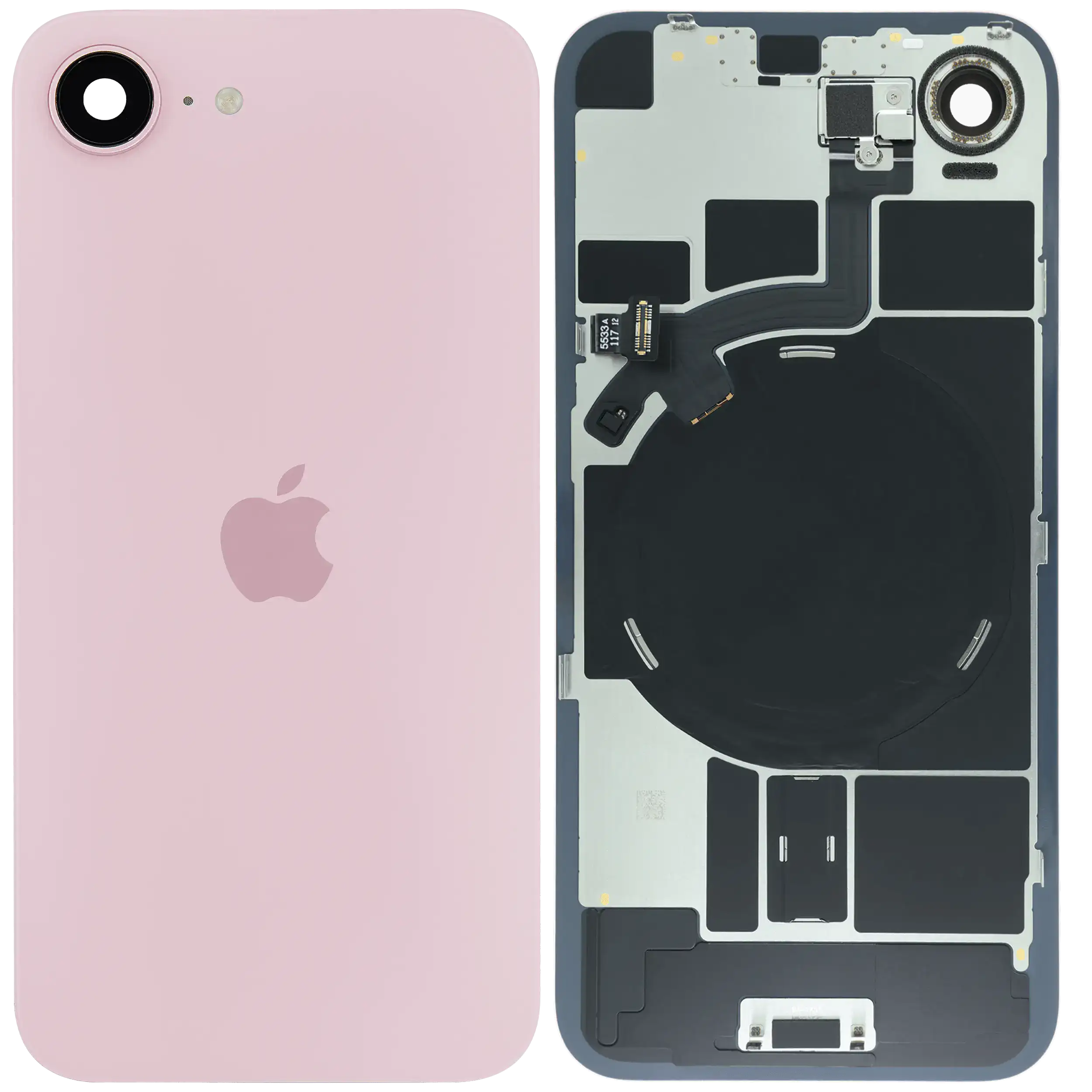 Rückglas mit MagSafe Magnet & NFC & Taschenlampen-Flexkabel für iPhone 17e (Original) (Pink (Rosa)) – Bild 3