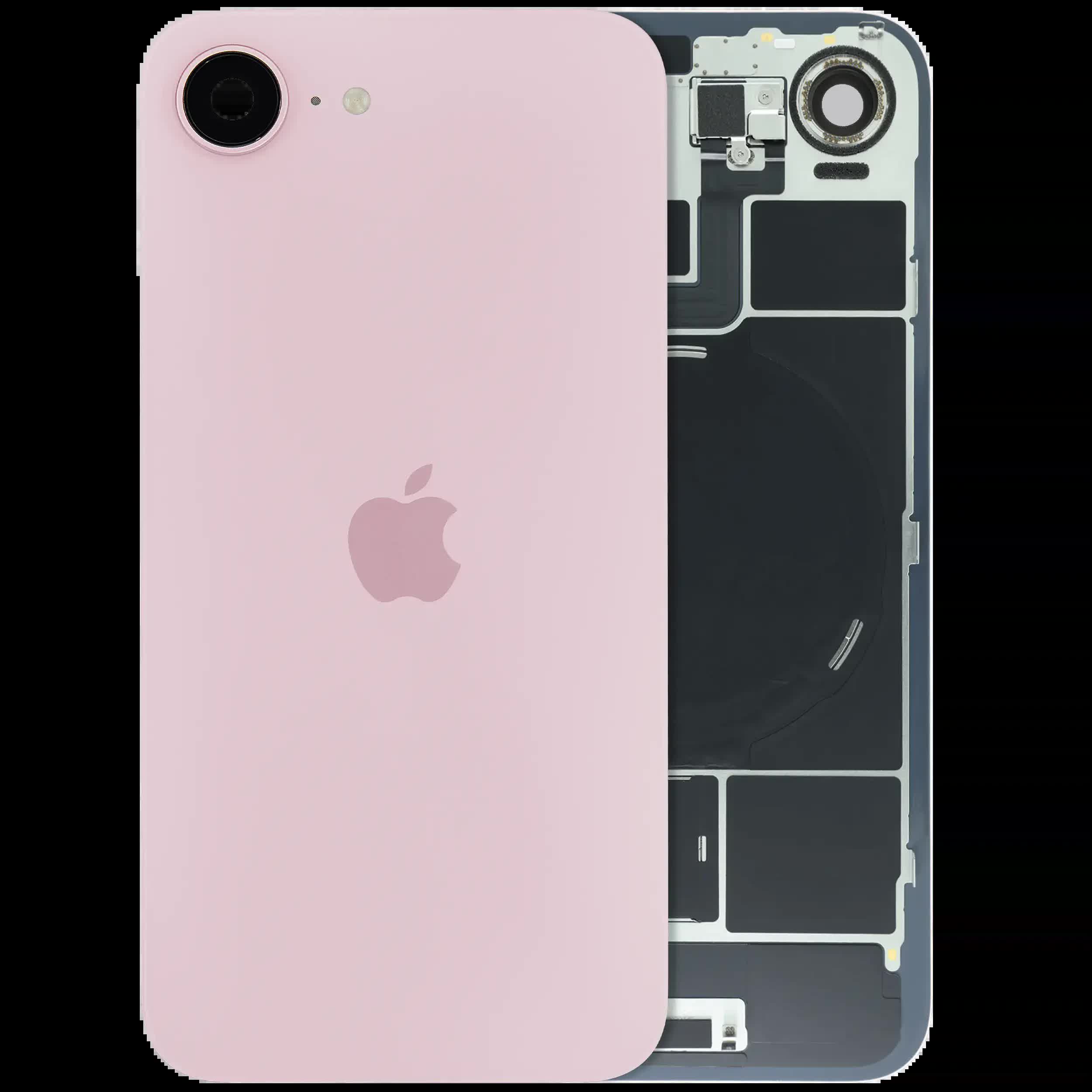 Rückglas mit MagSafe Magnet & NFC & Taschenlampen-Flexkabel für iPhone 17e (Original) (Pink (Rosa))