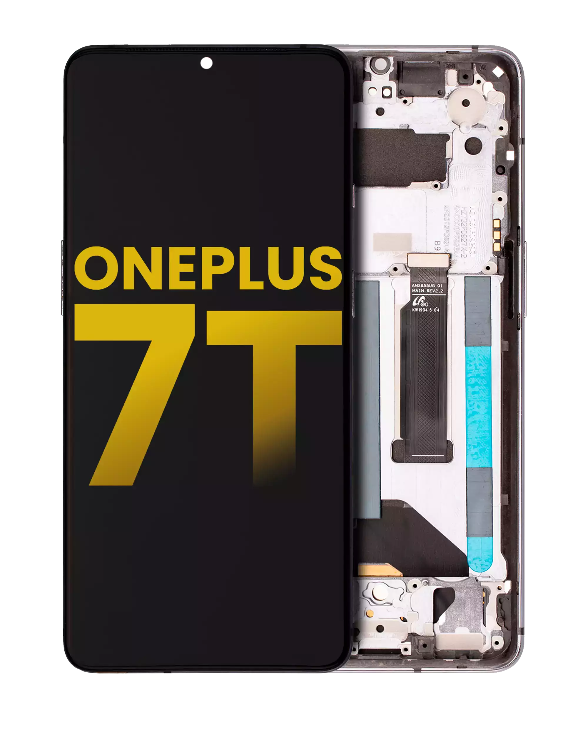 LCD Display mit Rahmen für OnePlus 5T (professionell aufgearbeitet) (Midnight Black (Schwarz)) – Bild 3