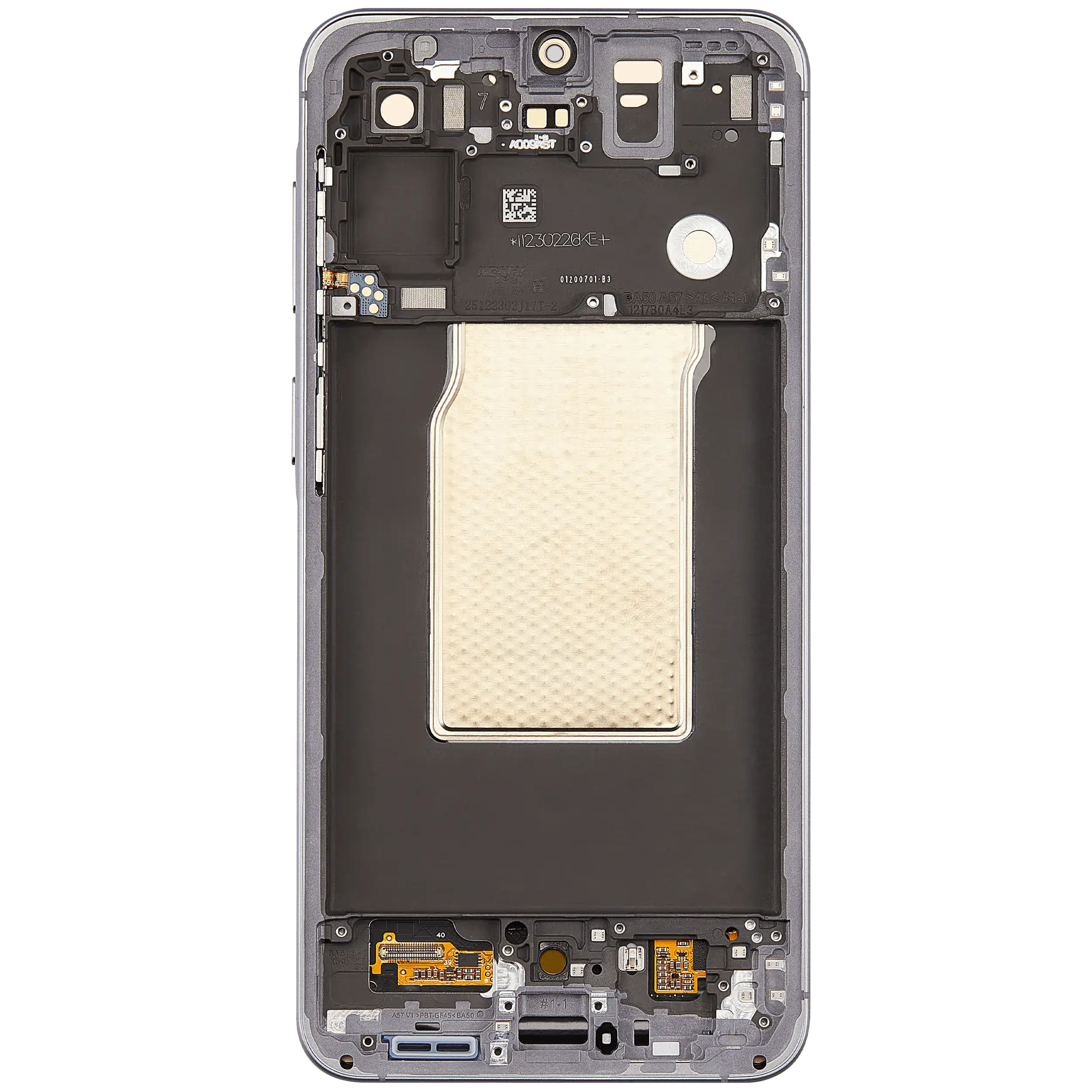 OLED Display mit Rahmen für Samsung Galaxy A57 5G (A576 / 2026) (professionell aufgearbeitet) (Gray (Grau)) – Bild 4