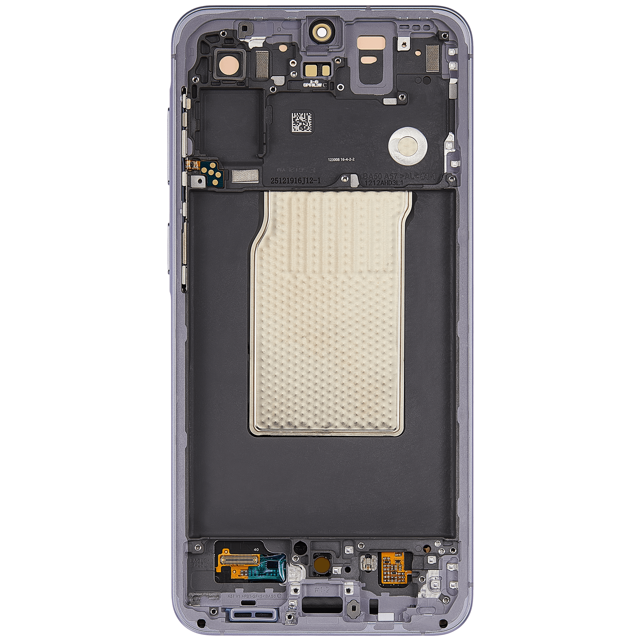 OLED Display mit Rahmen für Samsung Galaxy A57 5G (A576 / 2026) (professionell aufgearbeitet) (Lilac) – Bild 4