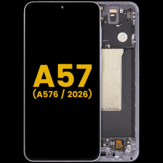 OLED Display mit Rahmen für Samsung Galaxy A57 5G (A576 / 2026) (professionell aufgearbeitet) (Lilac)