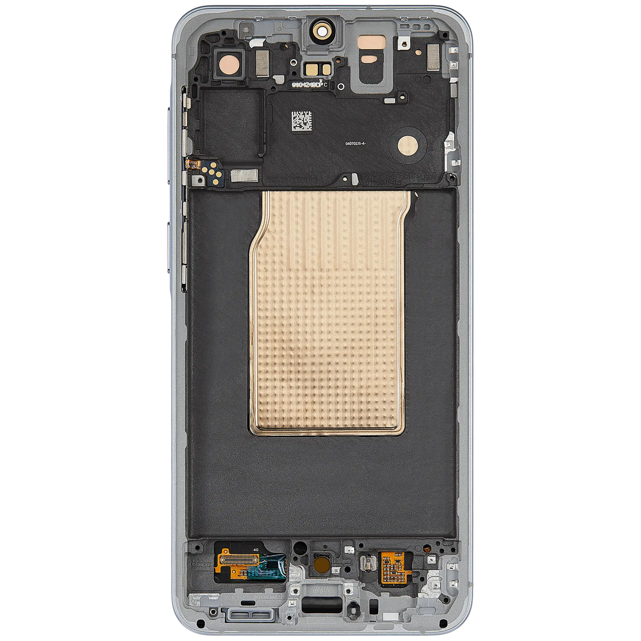 OLED Display mit Rahmen für Samsung Galaxy A57 5G (A576 / 2026) (professionell aufgearbeitet) (Icyblue) – Bild 4