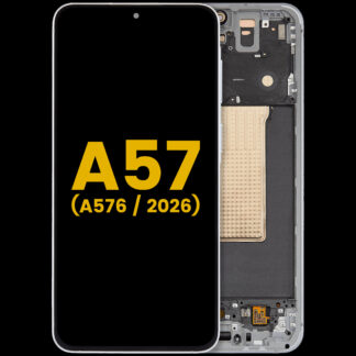 OLED Display mit Rahmen für Samsung Galaxy A57 5G (A576 / 2026) (professionell aufgearbeitet) (Icyblue)