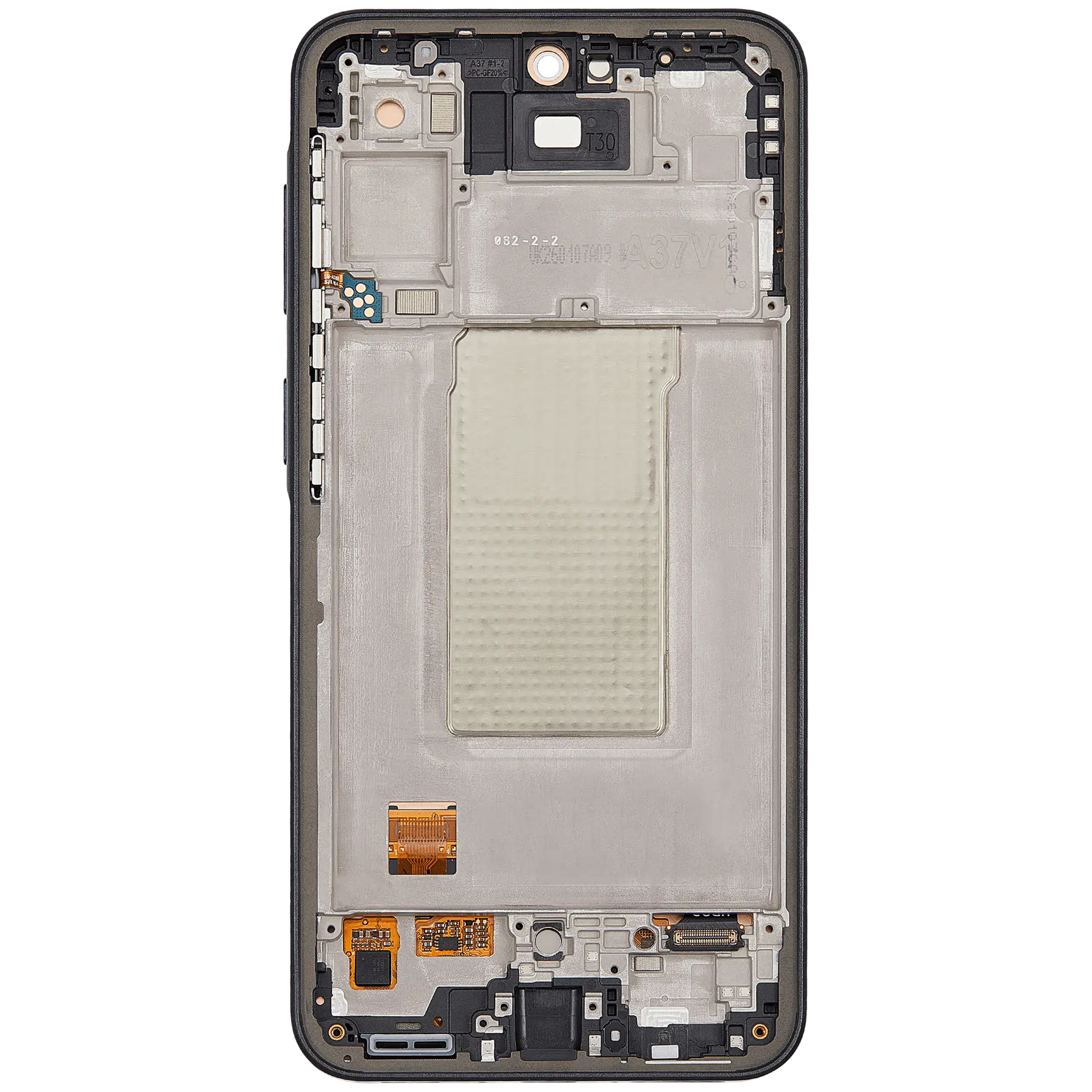 OLED Display mit Rahmen für Samsung Galaxy A37 5G (A376 / 2026) (professionell aufgearbeitet) (Charkoal) – Bild 4