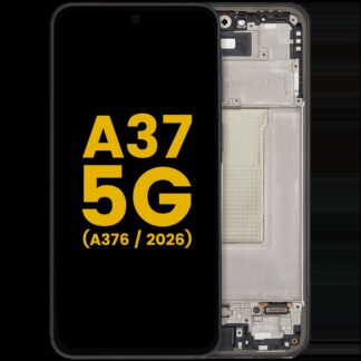 OLED Display mit Rahmen für Samsung Galaxy A37 5G (A376 / 2026) (professionell aufgearbeitet) (Charkoal)