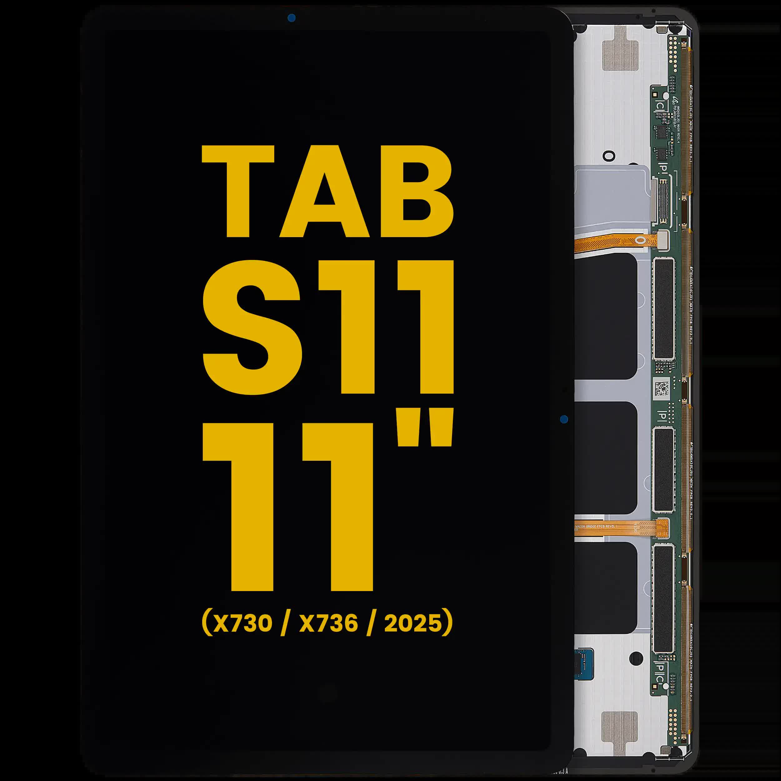 OLED Display ohne Rahmen für Samsung Galaxy Tab S11 11"(X730 / X736) (2025) (professionell aufgearbeitet) (Black (Schwarz))