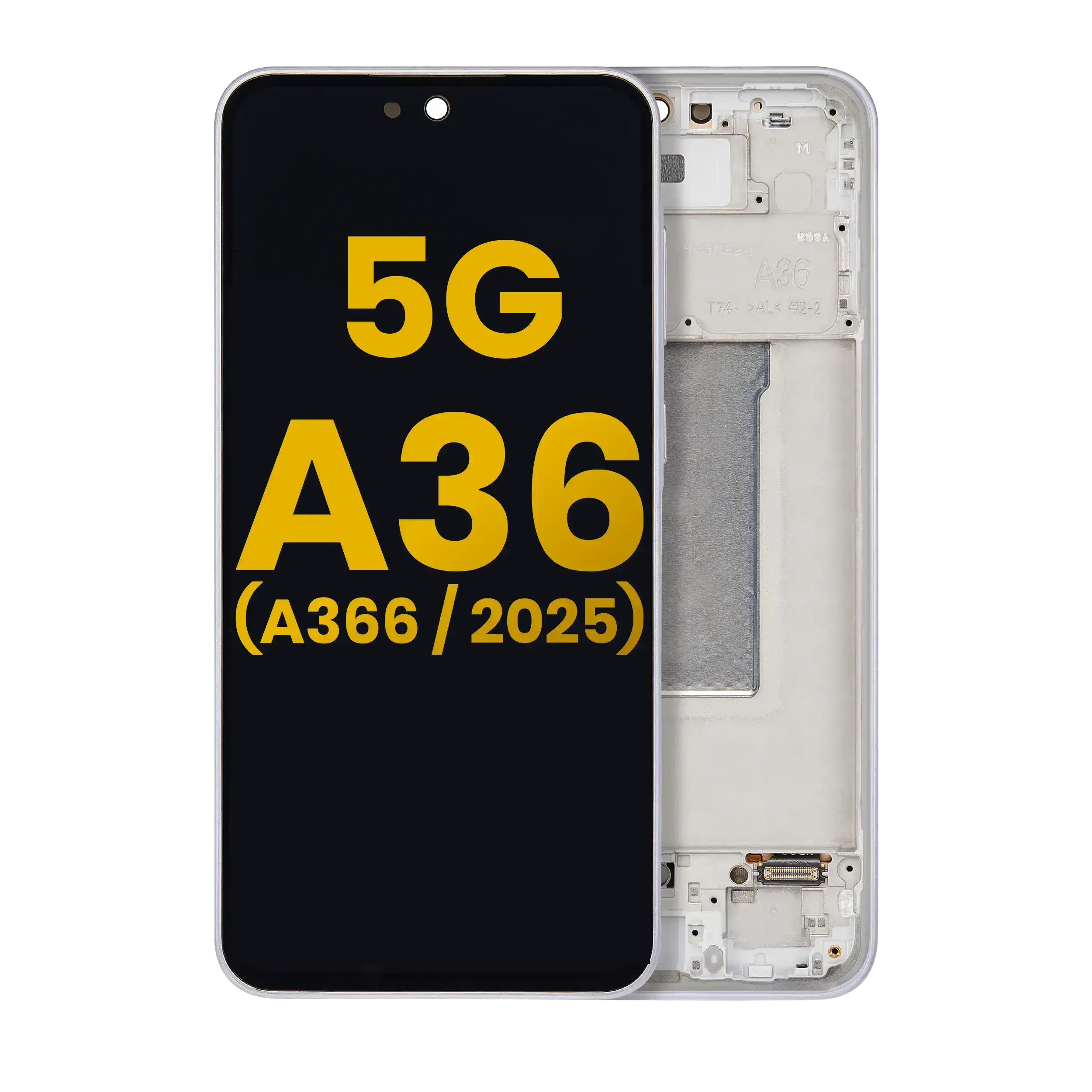 OLED Display mit Rahmen für Samsung Galaxy A36 5G (A366 / 2025) (Aftermarket Plus) (Black (Schwarz)) – Bild 2