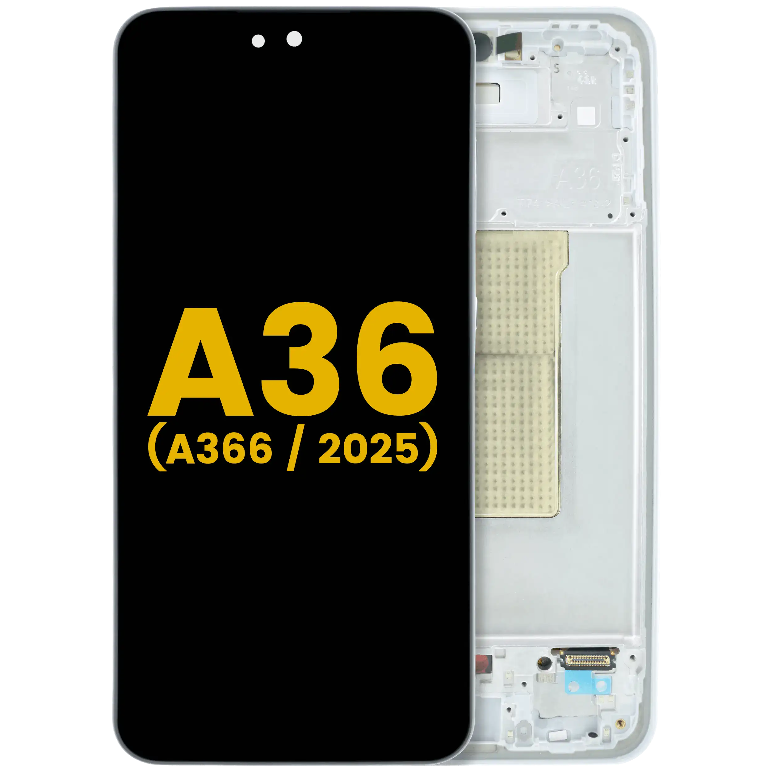 OLED Display mit Rahmen für Samsung Galaxy A36 5G (A366 / 2025) (Aftermarket Plus) (Black (Schwarz)) – Bild 3