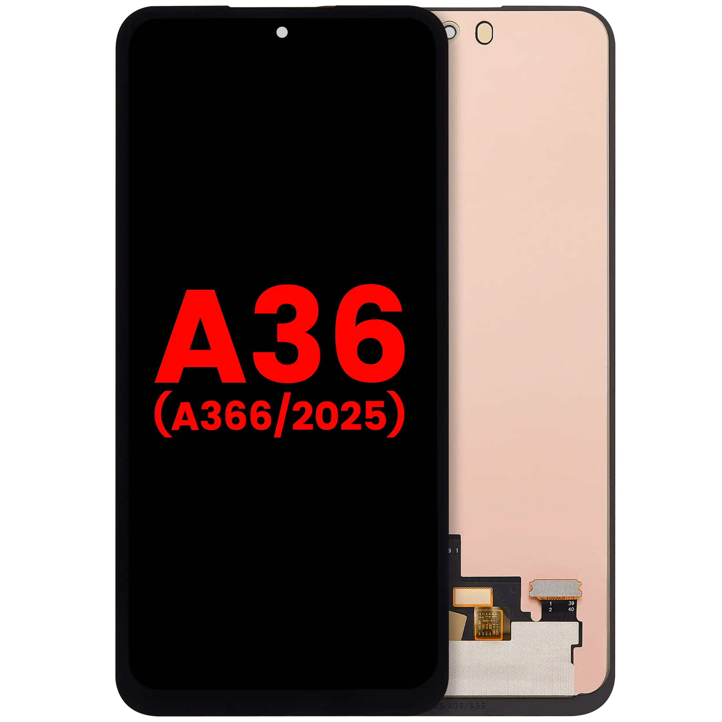 OLED Display mit Rahmen für Samsung Galaxy A36 5G (A366 / 2025) (Aftermarket Plus) (Black (Schwarz)) – Bild 5