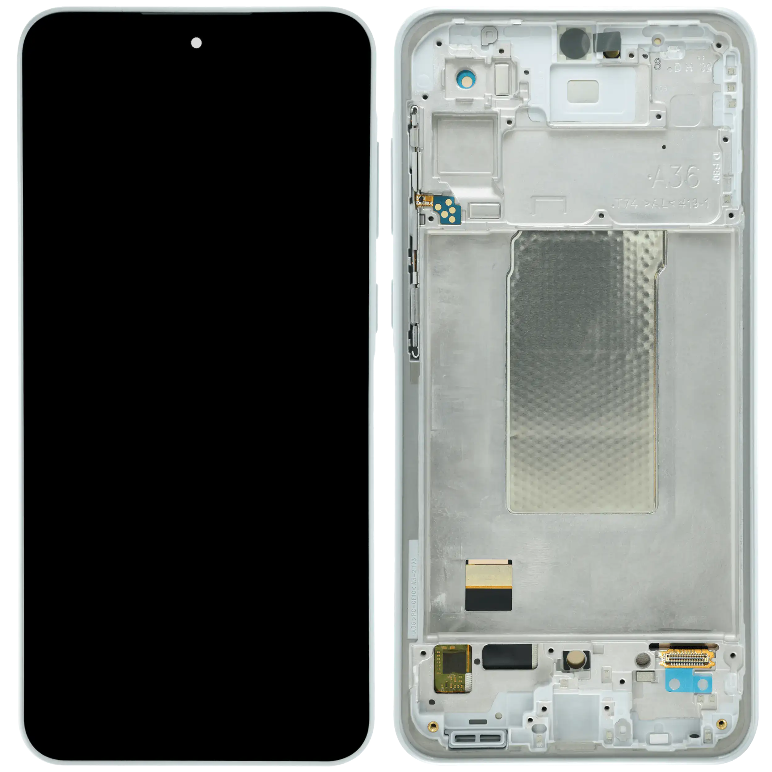 OLED Display mit Rahmen für Samsung Galaxy A36 5G (A366 / 2025) (Aftermarket Plus) (White (Weiß)) – Bild 2