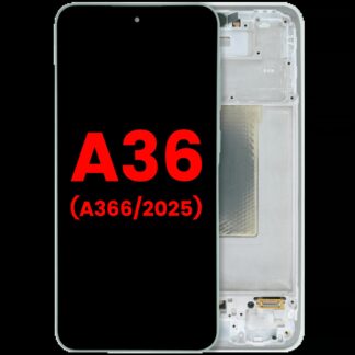 OLED Display mit Rahmen für Samsung Galaxy A36 5G (A366 / 2025) (Aftermarket Plus) (Lime)