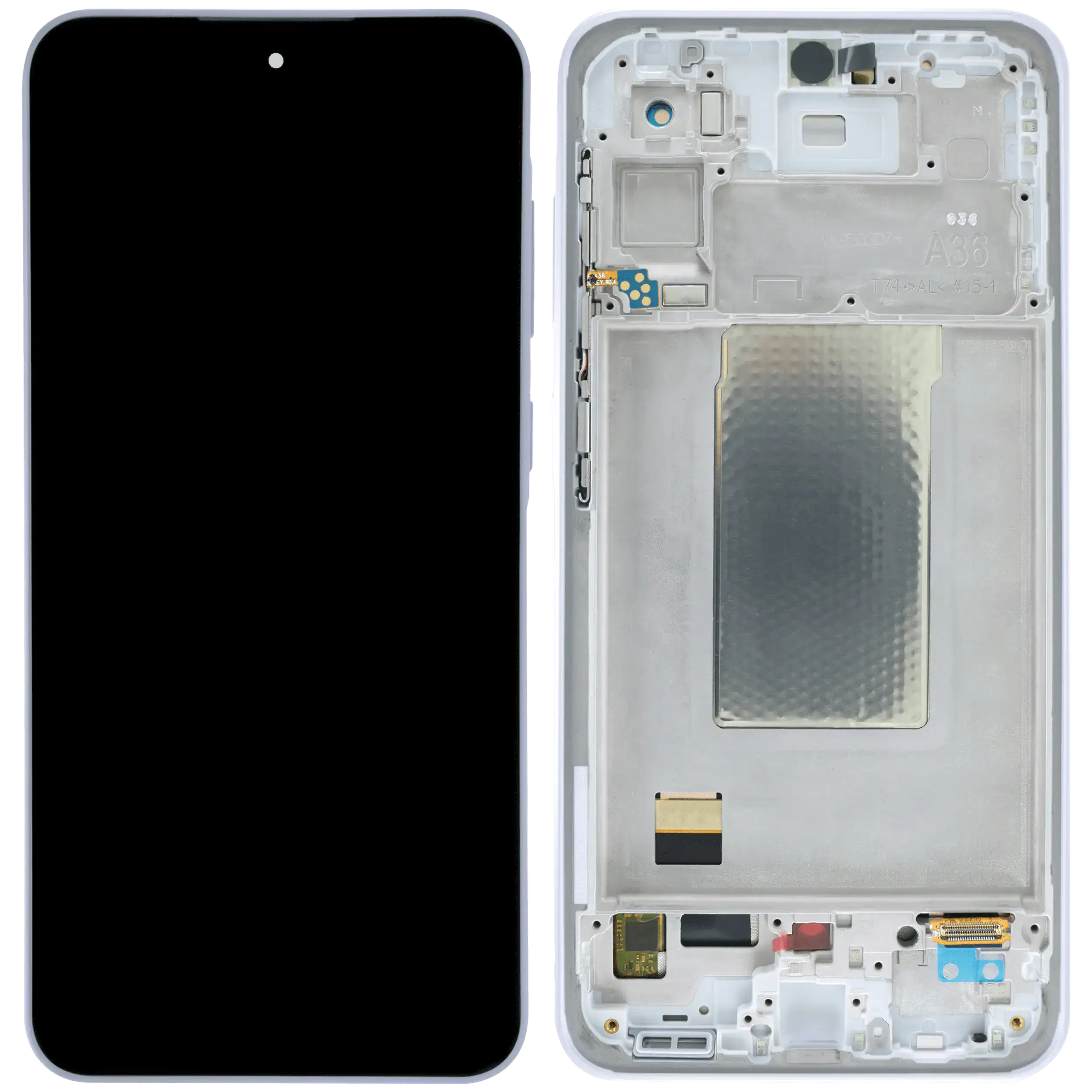 OLED Display mit Rahmen für Samsung Galaxy A36 5G (A366 / 2025) (Aftermarket Plus) (Lavender) – Bild 2