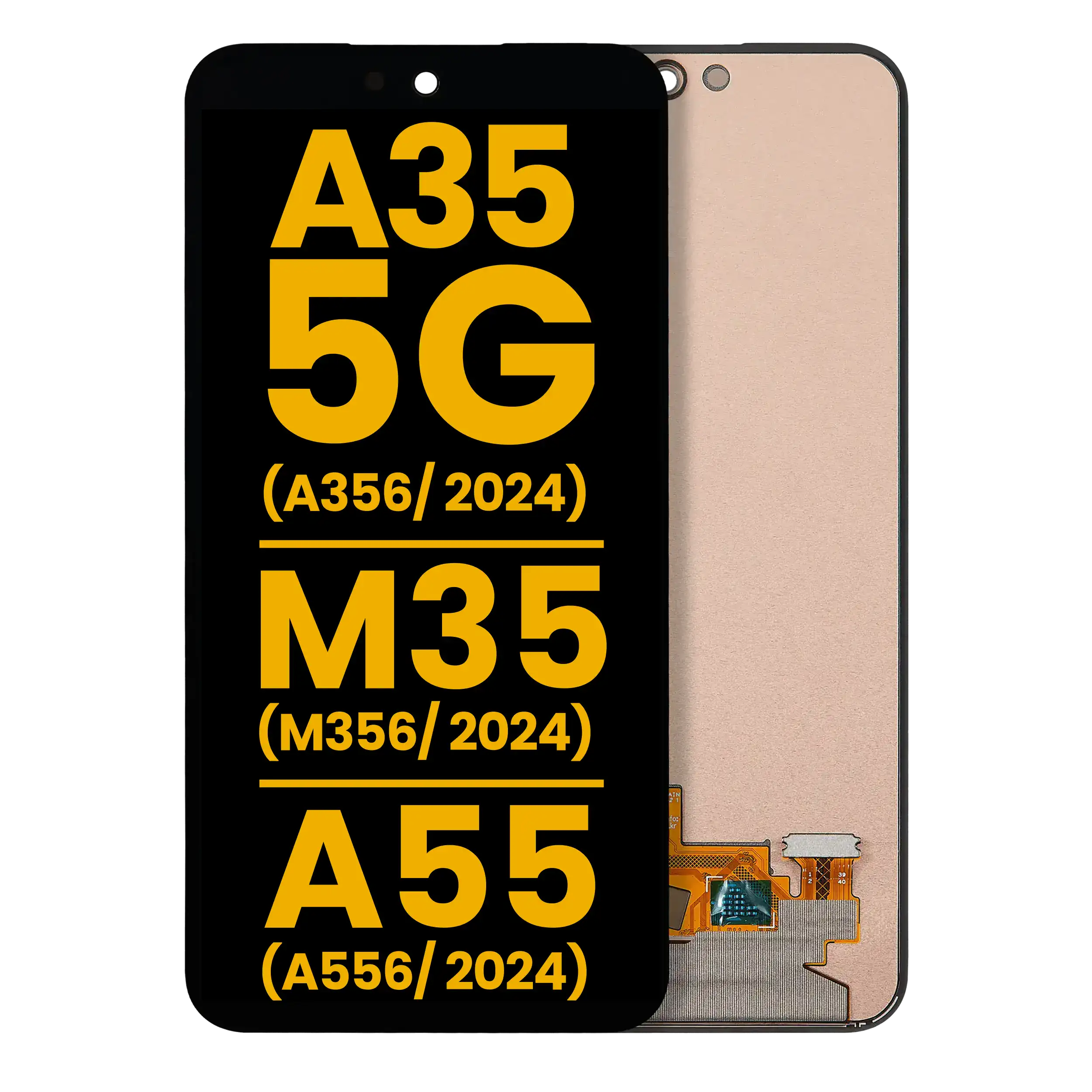 OLED Display mit Rahmen für Samsung Galaxy A35 5G (A356 / 2024) (Aftermarket Plus) (Navy) – Bild 2