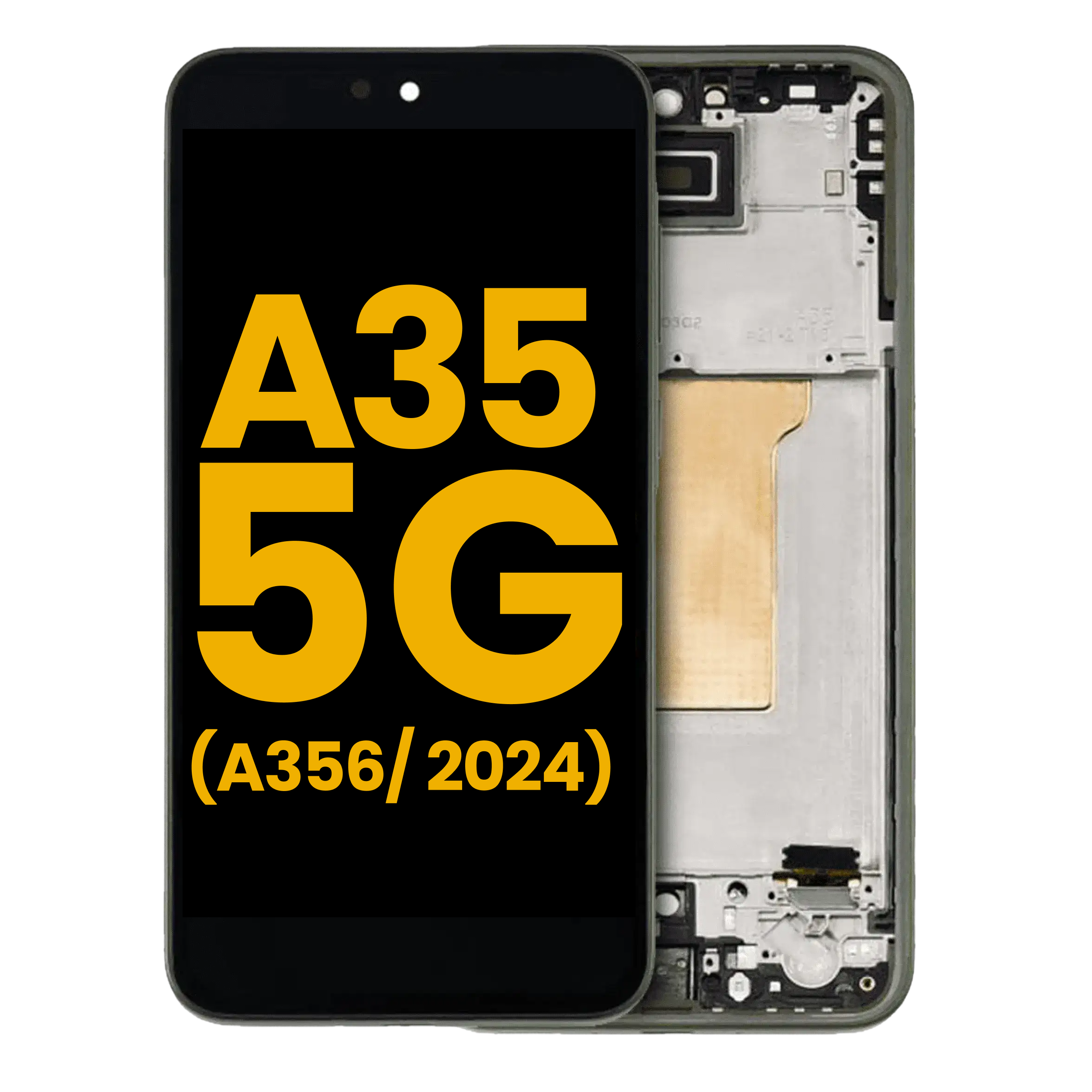 OLED Display mit Rahmen für Samsung Galaxy A35 5G (A356 / 2024) (Aftermarket Plus) (Navy) – Bild 3
