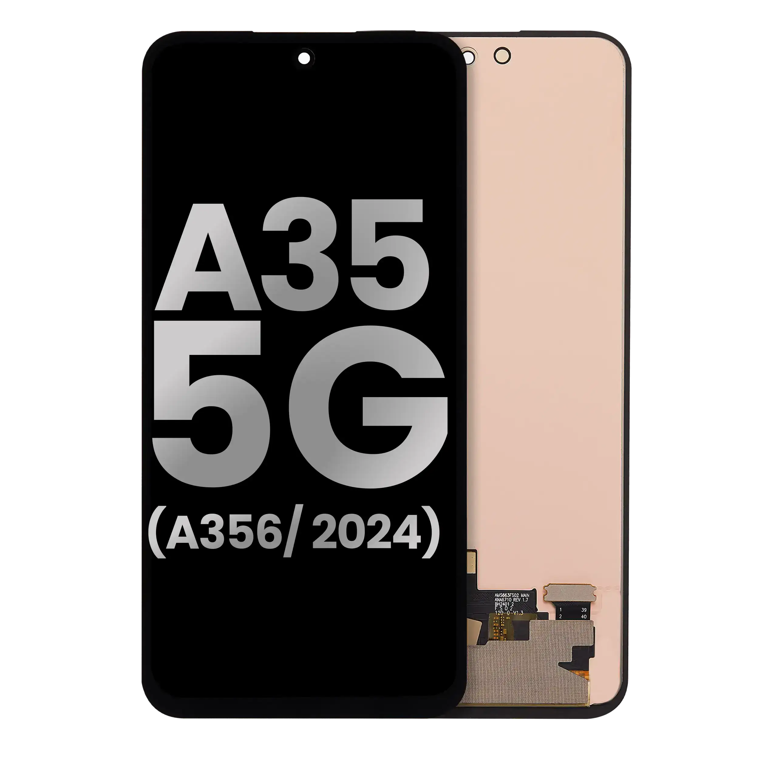 OLED Display mit Rahmen für Samsung Galaxy A35 5G (A356 / 2024) (Aftermarket Plus) (Navy) – Bild 4