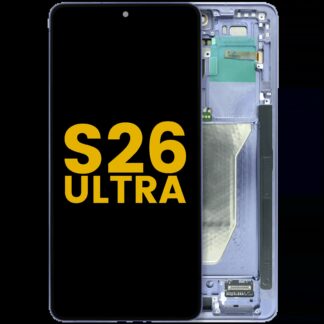 OLED Display mit Rahmen für Samsung Galaxy S26 Ultra 5G (US & International) (professionell aufgearbeitet) (Cobalt Violet)