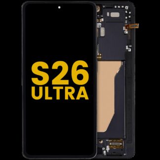 OLED Display mit Rahmen für Samsung Galaxy S26 Ultra 5G (US & International) (professionell aufgearbeitet) (Black (Schwarz))