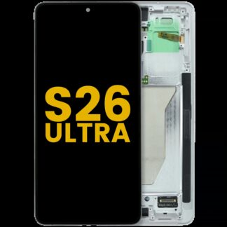 OLED Display mit Rahmen für Samsung Galaxy S26 Ultra 5G (US & International) (professionell aufgearbeitet) (White (Weiß))