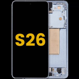 OLED Display mit Rahmen für Samsung Galaxy S26 5G (US & International) (professionell aufgearbeitet) (Sky Blue)