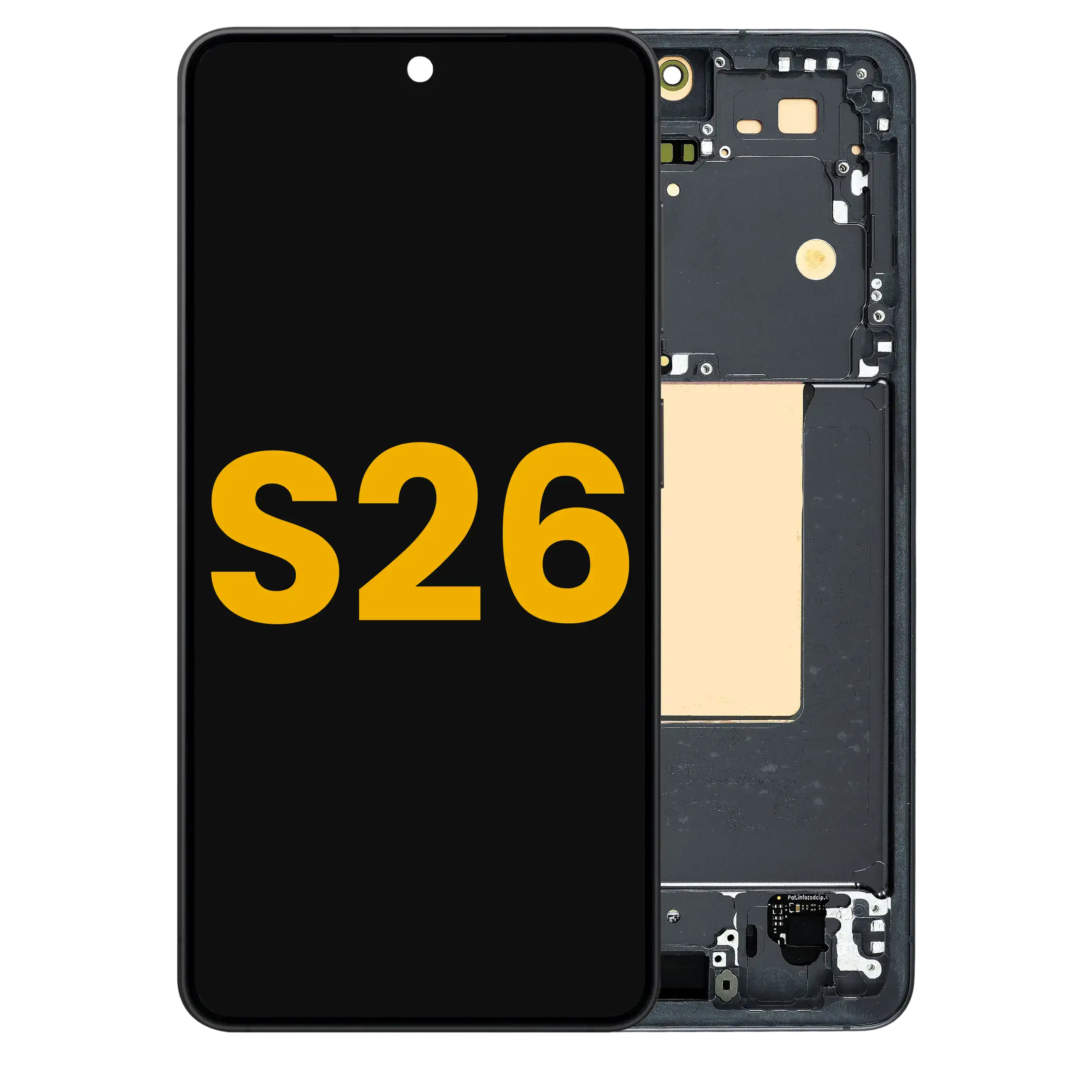 OLED Display mit Rahmen für Samsung Galaxy S26 5G (US & International) (professionell aufgearbeitet) (Pink Gold) – Bild 4