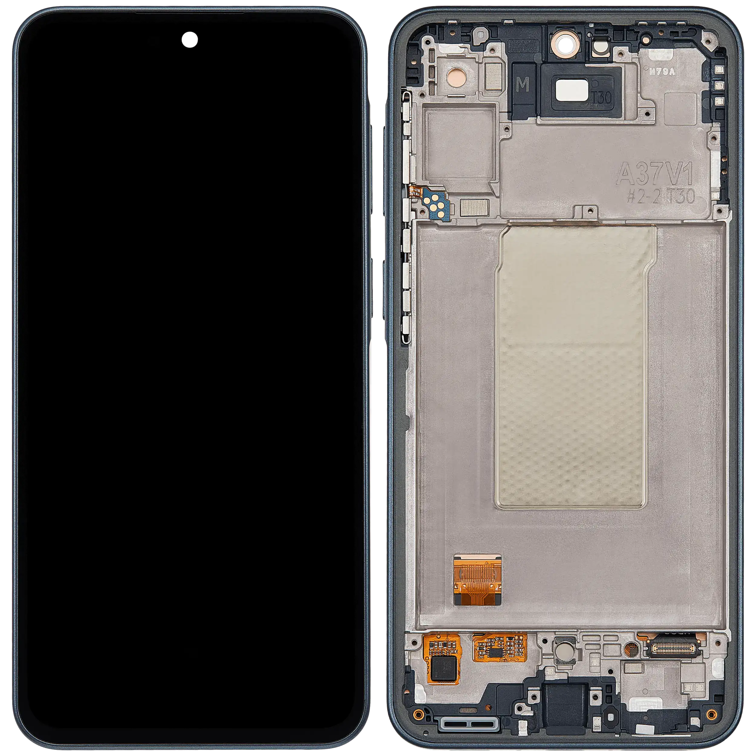 OLED Display mit Rahmen für Samsung Galaxy A37 5G (A376 / 2026) (professionell aufgearbeitet) (Graygreen) – Bild 2