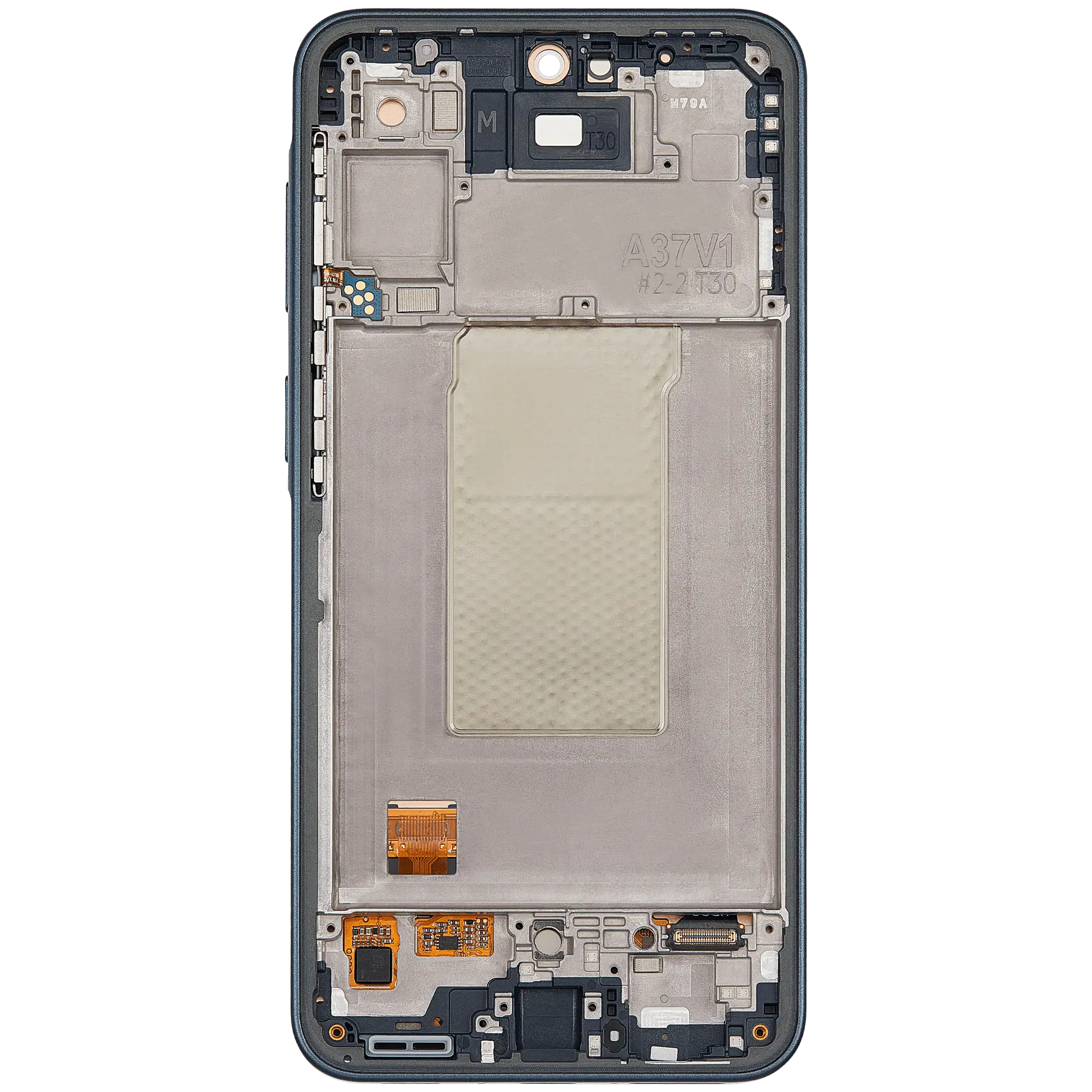 OLED Display mit Rahmen für Samsung Galaxy A37 5G (A376 / 2026) (professionell aufgearbeitet) (Graygreen) – Bild 3