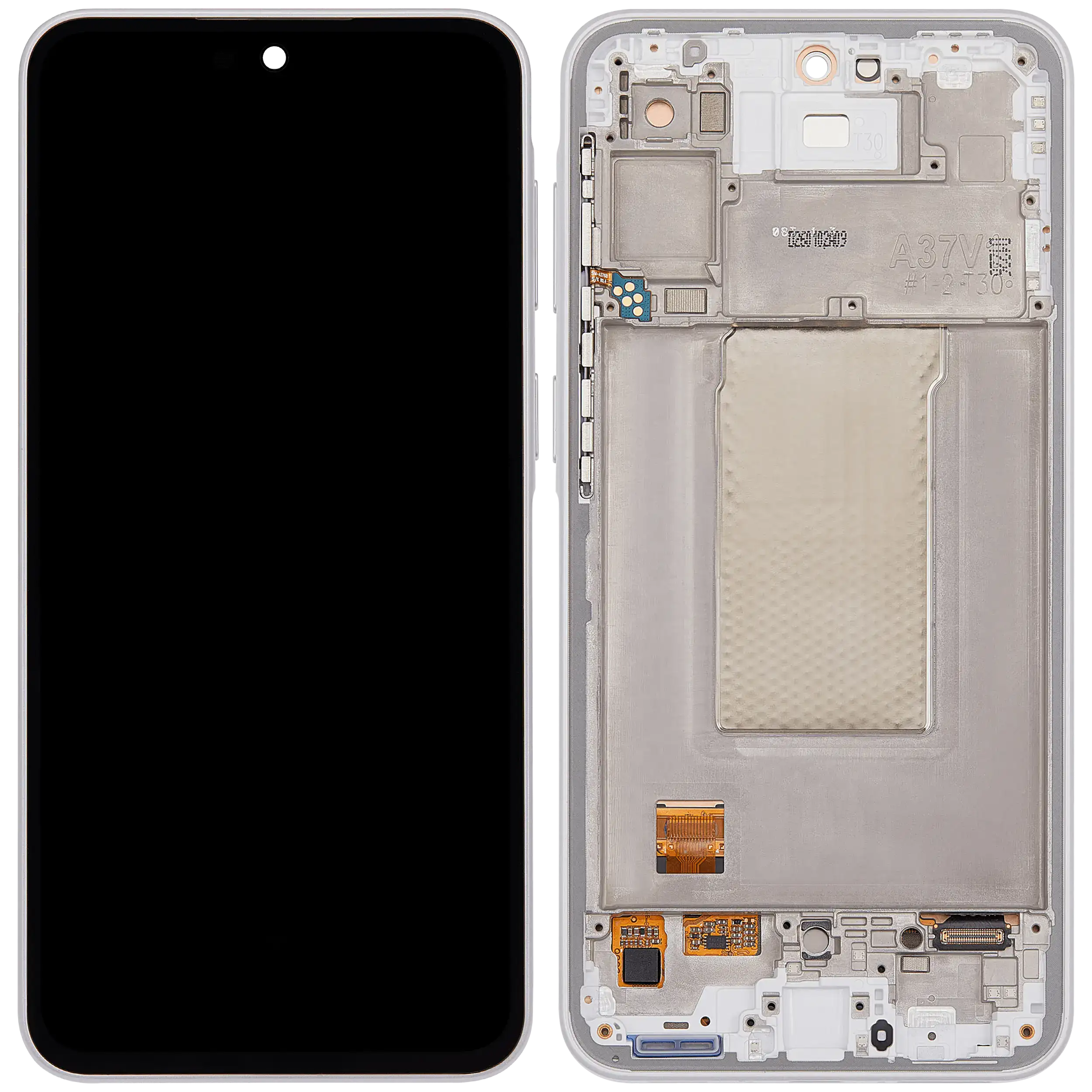 OLED Display mit Rahmen für Samsung Galaxy A37 5G (A376 / 2026) (professionell aufgearbeitet) (White (Weiß)) – Bild 2