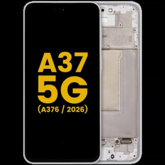 OLED Display mit Rahmen für Samsung Galaxy A37 5G (A376 / 2026) (professionell aufgearbeitet) (White (Weiß))