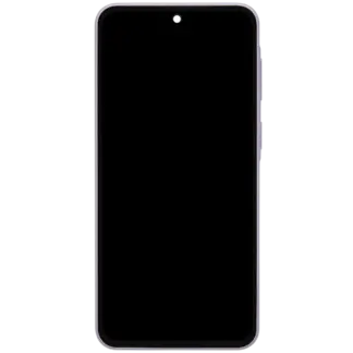 OLED Display mit Rahmen für Samsung Galaxy A37 5G (A376 / 2026) (professionell aufgearbeitet) (Light Violet)