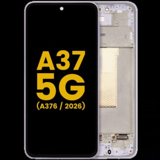 OLED Display mit Rahmen für Samsung Galaxy A37 5G (A376 / 2026) (professionell aufgearbeitet) (Light Violet)