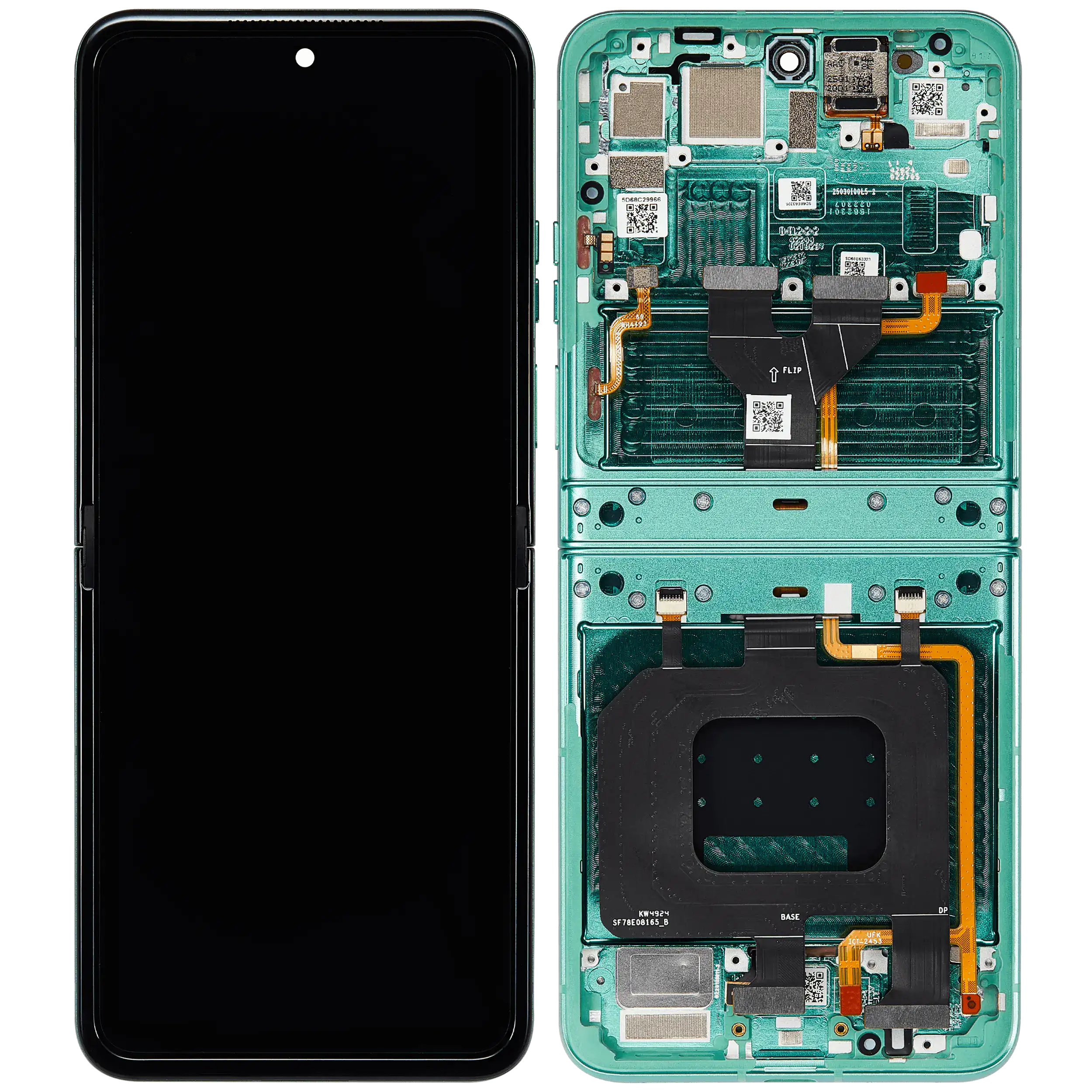 OLED Display mit Rahmen für Motorola Razr 2025 / Razr 60 (XT2553 / 2025) (professionell aufgearbeitet) (Spring Bud) – Bild 2