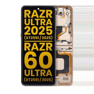 OLED Display mit Rahmen für Motorola Razr Ultra 2025 (XT2551 / 2025) / Razr 60 Ultra (XT2551 / 2025) (professionell aufgearbeitet) (Mountain Trail)