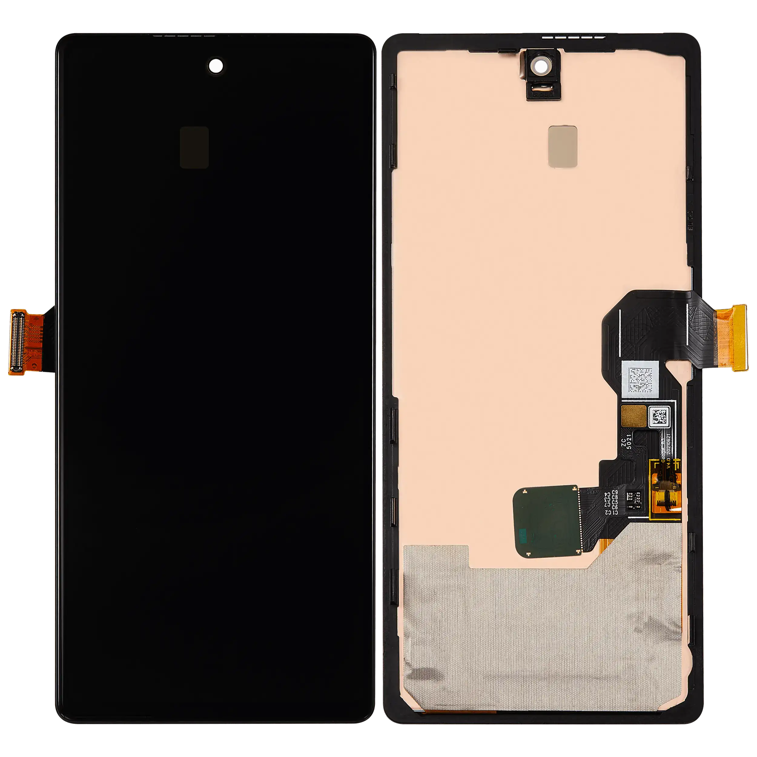 OLED Display mit Rahmen (mit Fingerprint Sensor) für Google Pixel 6A (professionell aufgearbeitet) – Bild 2