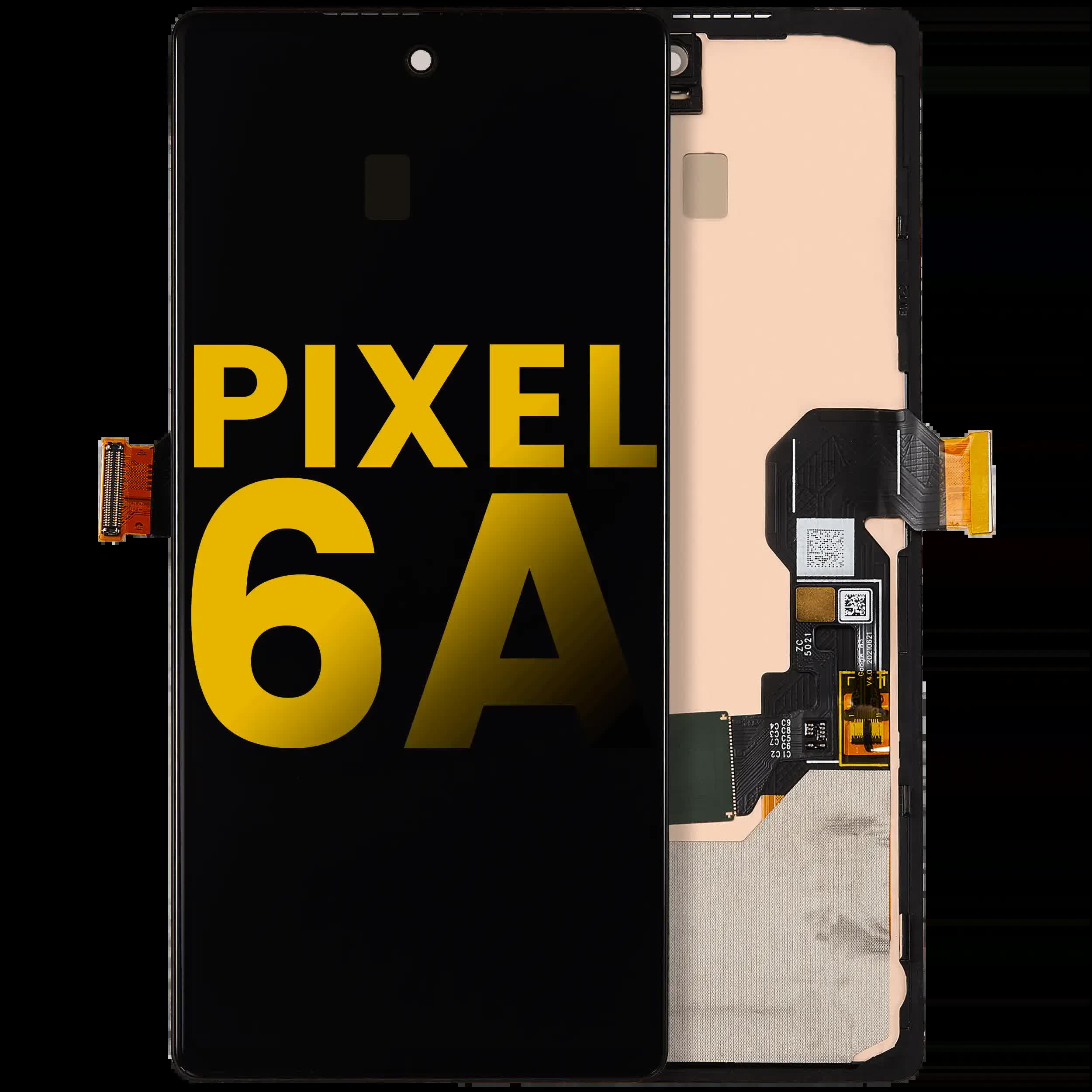 OLED Display mit Rahmen (mit Fingerprint Sensor) für Google Pixel 6A (professionell aufgearbeitet)