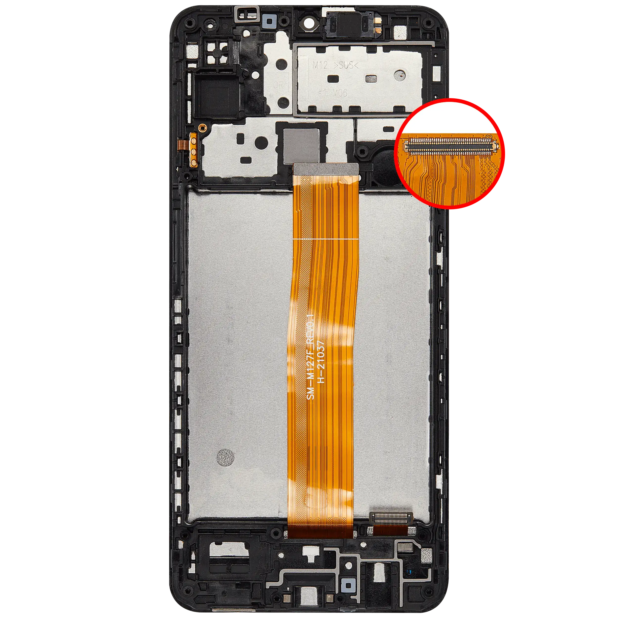 LCD Display mit Rahmen für Samsung Galaxy M12 (M127 / 2020) (Aftermarket Plus) – Bild 4