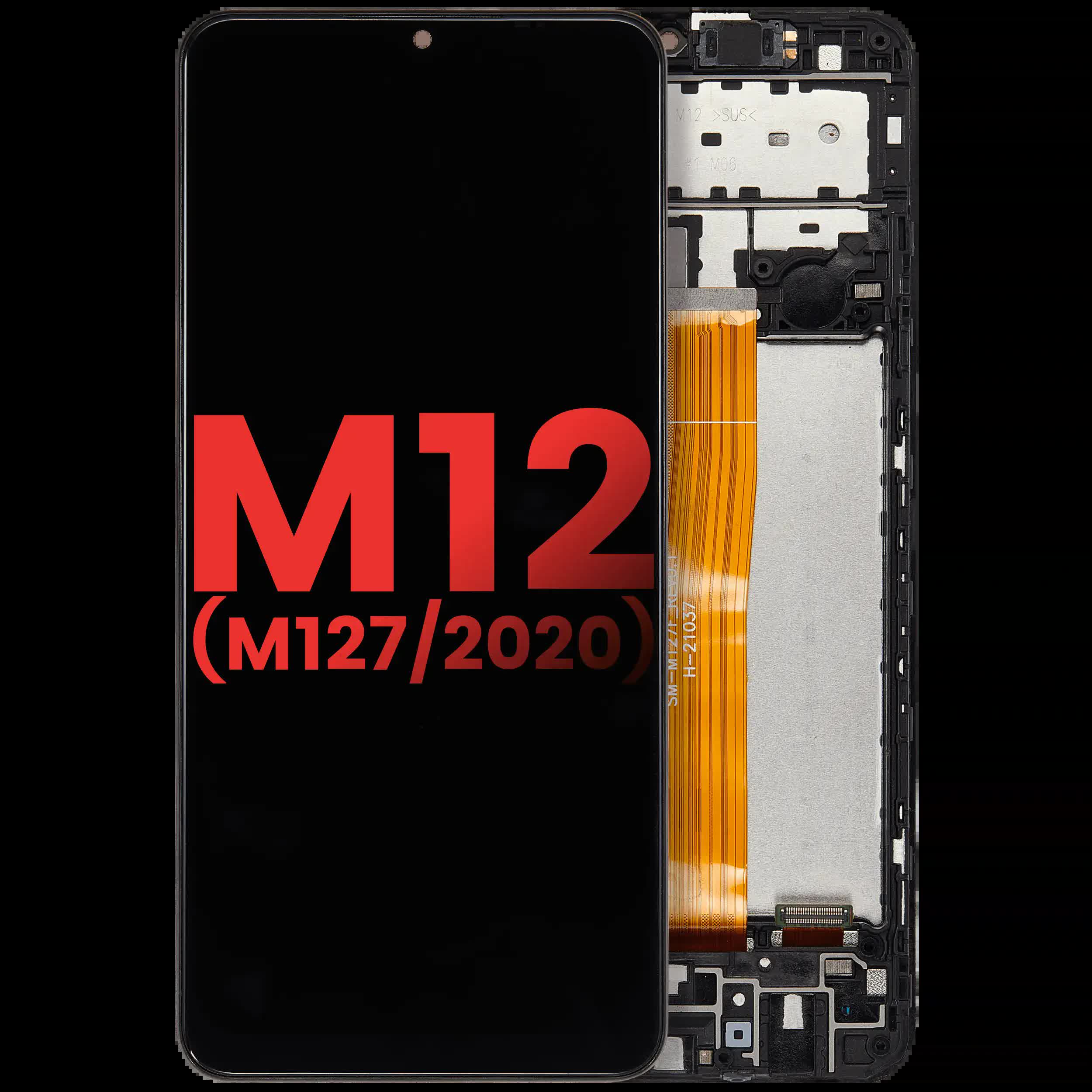 LCD Display mit Rahmen für Samsung Galaxy M12 (M127 / 2020) (Aftermarket Plus)