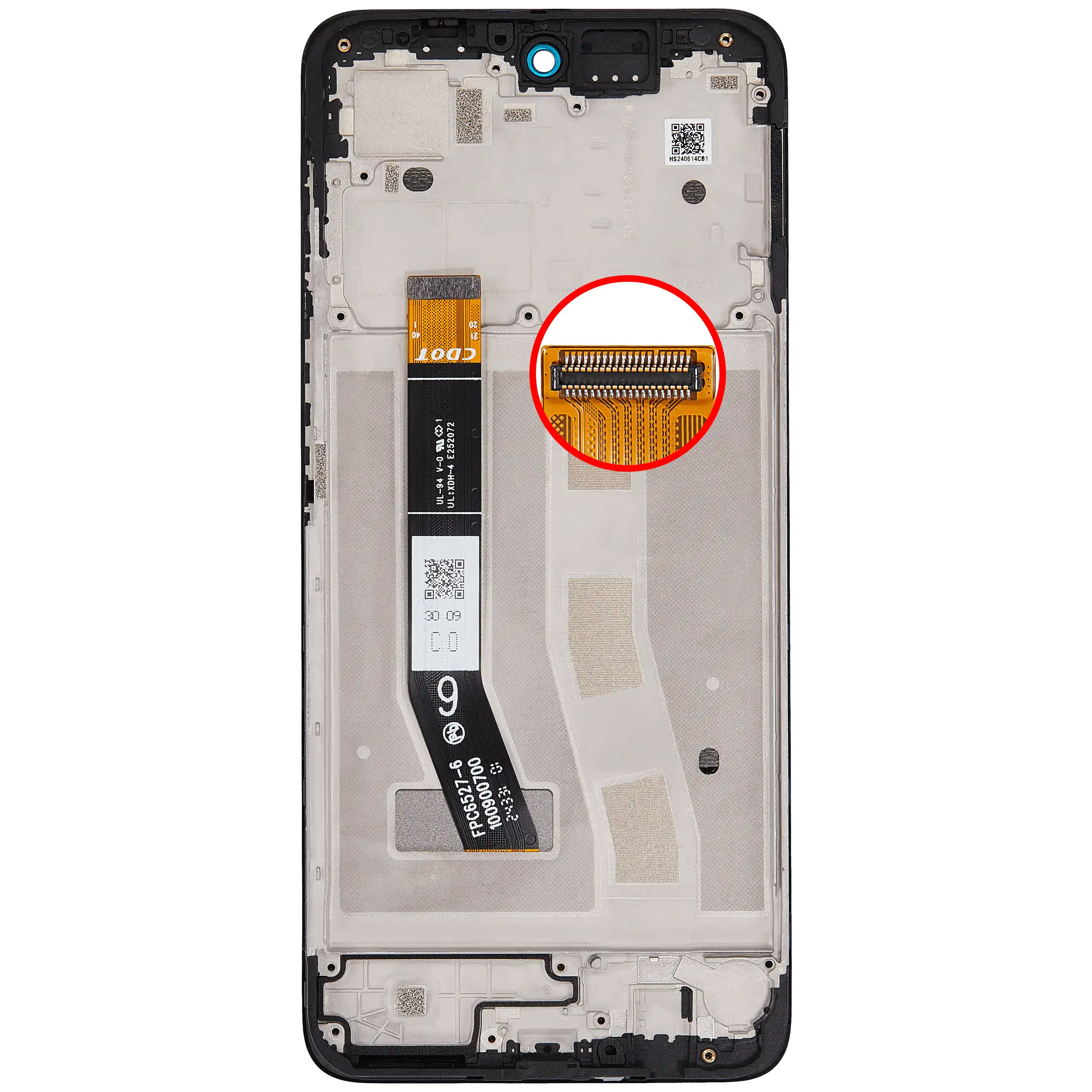 LCD Display mit Rahmen für Motorola Moto G55 5G (XT2435 / 2024) (professionell aufgearbeitet) – Bild 4