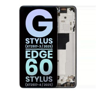 OLED Display mit Rahmen für Motorola Moto G Stylus 5G (XT2517 / 2025) (Original) (Gibraltar Sea)