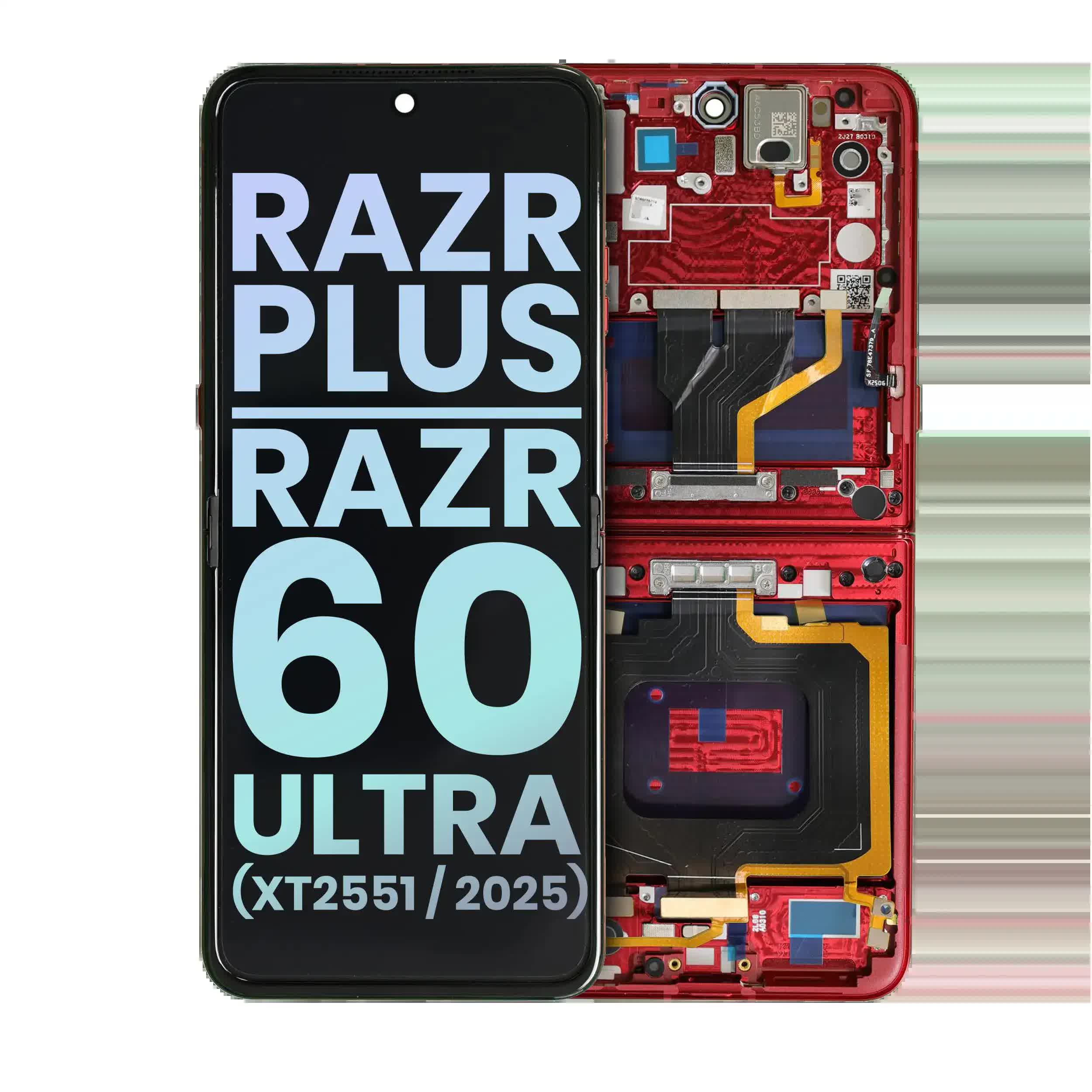Main OLED Display für Motorola Razr Plus / Razr 60 Ultra (XT2551 / 2025) (Original) (Rio Red)