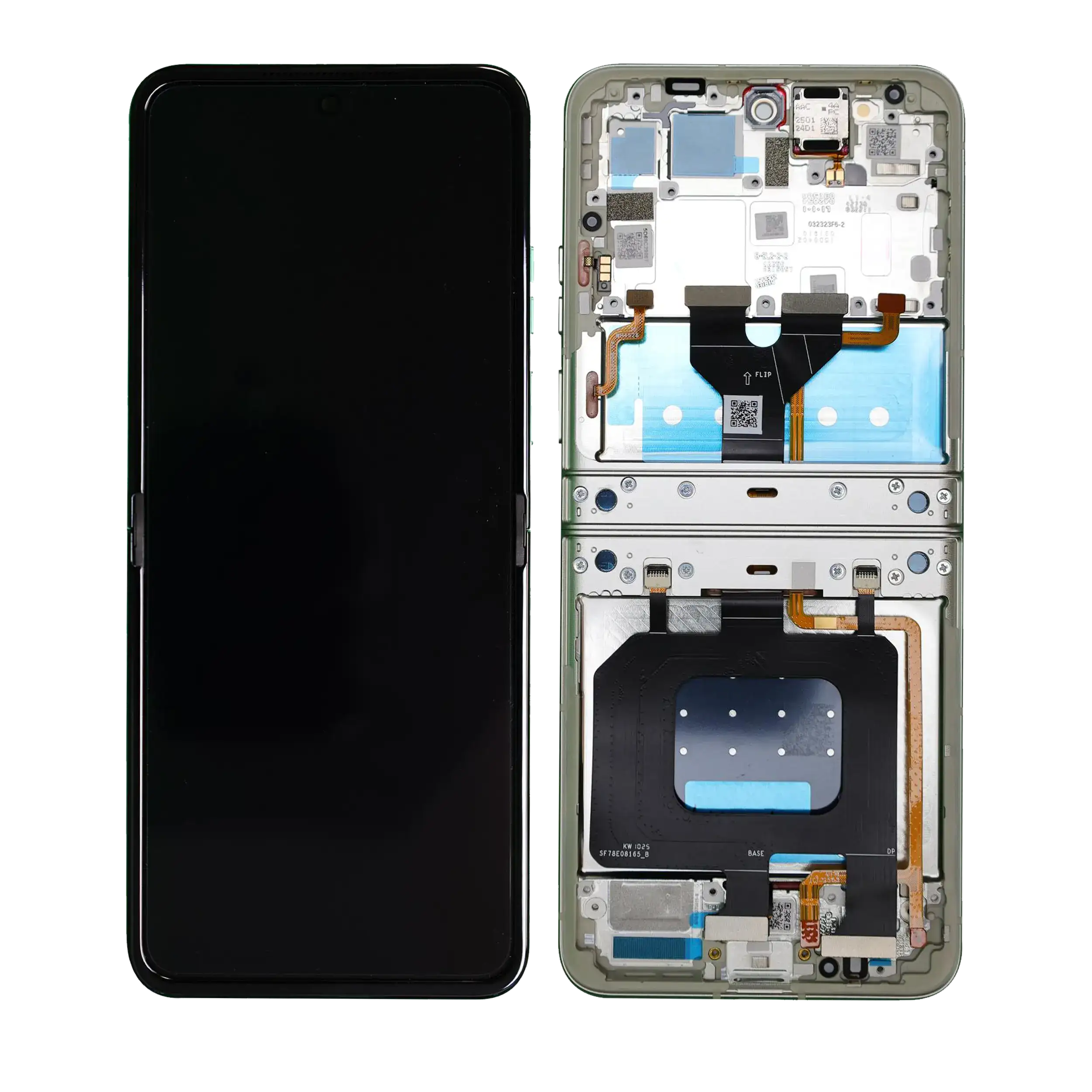 OLED Display mit Rahmen für Motorola Razr / Razr 60 (XT2553 / 2025) (Original) (Lightest Sky) – Bild 4