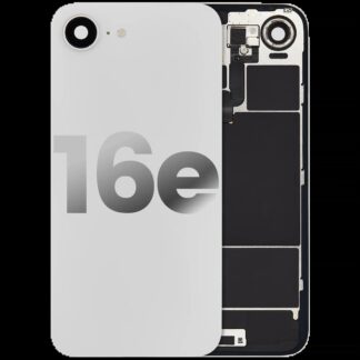 Rückglas mit kabelloses NFC-Laden Flex & Taschenlampen-Flexkabel für iPhone 16e (ausgebautes Originalteil: Grade A) (White (Weiß))