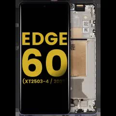 OLED Display mit Rahmen für Motorola Edge 60 Fusion (XT2503-4 / 2025) (professionell aufgearbeitet) (Slipstream)
