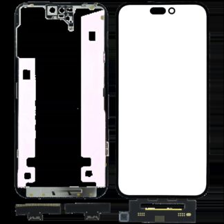 4 in 1 Short Flex (Touchscreen-Digitizer Touch mit Glas + OCA + Rahmen vormontiert) für iPhone 14 Pro Max (OCA Master)