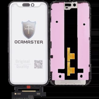4 in 1 Short Flex (Touchscreen-Digitizer Touch mit Glas + OCA + Rahmen vormontiert) für iPhone 15 (OCA Master)
